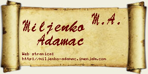Miljenko Adamac vizit kartica